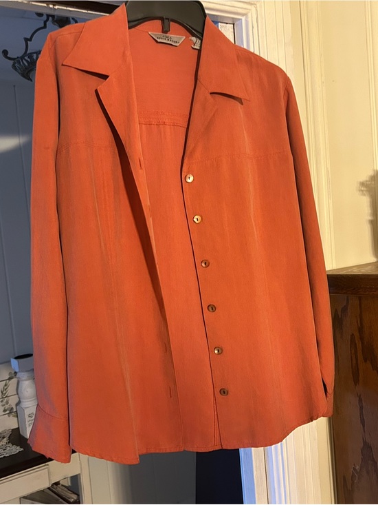 Eddie Bauer Tops - Eddie Bauer Women's Button-Front Blouse in Burnt Orange